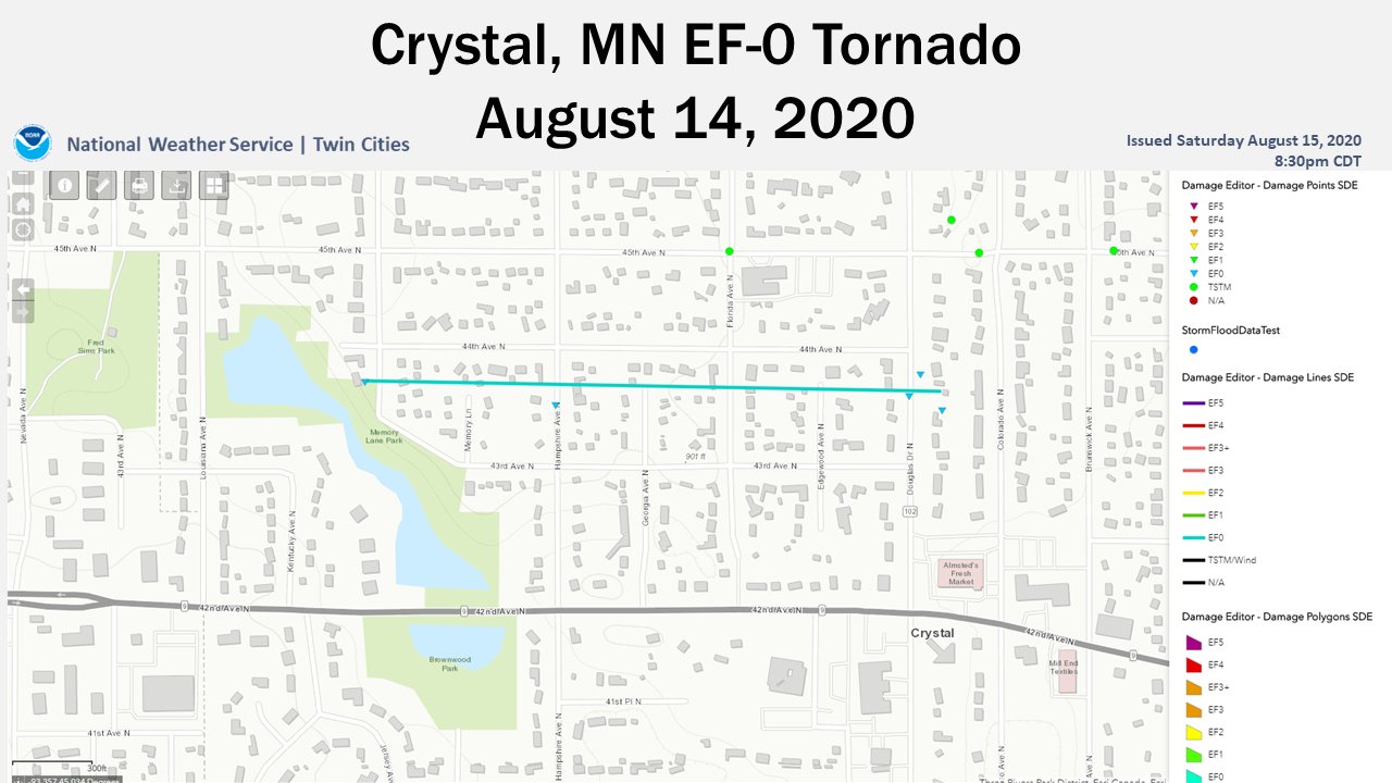 Crystal, MN Tornado Report