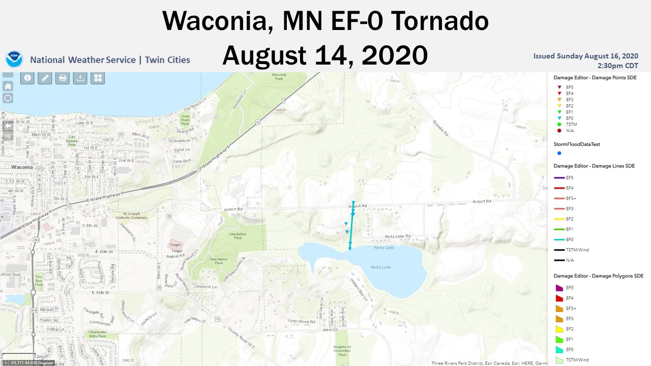 Waconia Tornado Path
