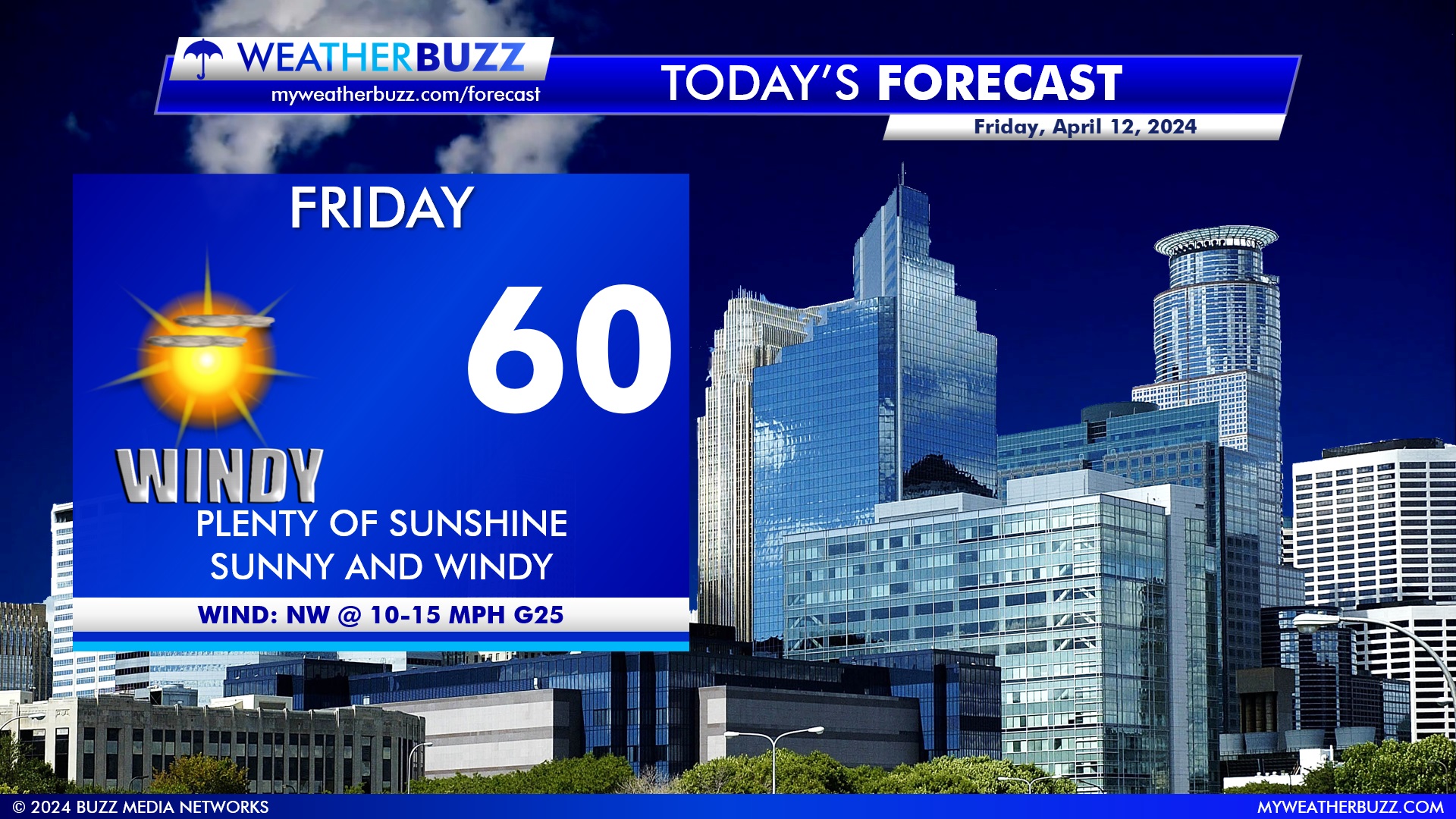 Forecast graphic for Friday